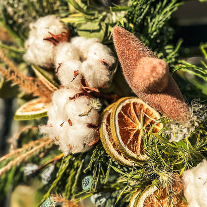 Cotton and Lime Christmas Wreath - Special Offer